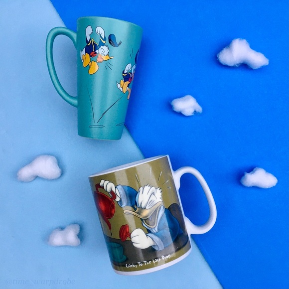 Disney ❉ Donald Duck Drinkware Set of 2 Coffee Mugs - Picture 1 of 11